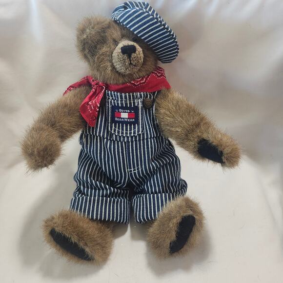 ELMER O BEARROAD Bear Boyds Bears 12in  Railroad Train Engineer B27 - Picture 1 of 8